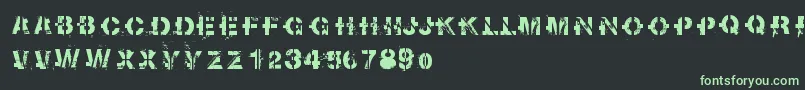 Sootbreak Font – Green Fonts on Black Background