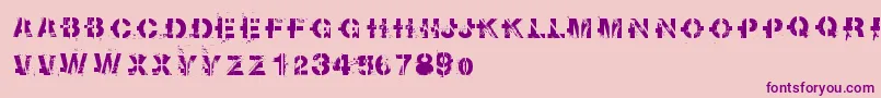 Sootbreak Font – Purple Fonts on Pink Background