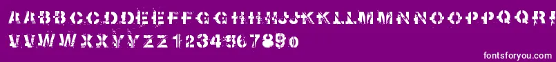 Sootbreak Font – White Fonts on Purple Background