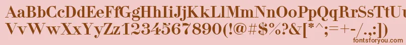 DidonacttRegular Font – Brown Fonts on Pink Background