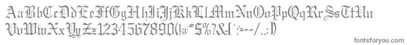 フォントGregordbNormal – 白い背景に灰色の文字