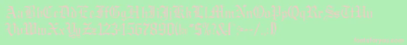 GregordbNormal Font – Pink Fonts on Green Background