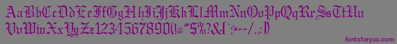 GregordbNormal Font – Purple Fonts on Gray Background