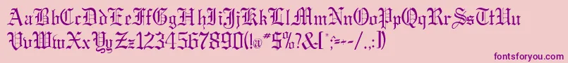 GregordbNormal Font – Purple Fonts on Pink Background