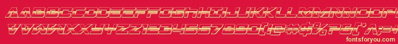 Transamericaplatital Font – Yellow Fonts on Red Background