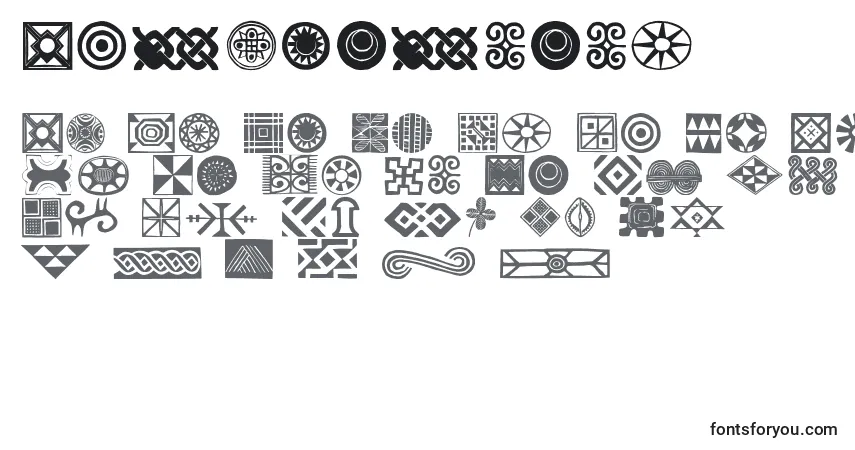 Czcionka Africornone – alfabet, cyfry, specjalne znaki