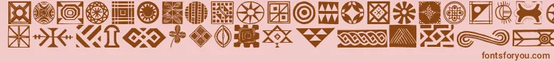 Шрифт Africornone – коричневые шрифты на розовом фоне