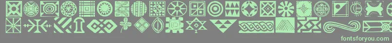 Africornone Font – Green Fonts on Gray Background