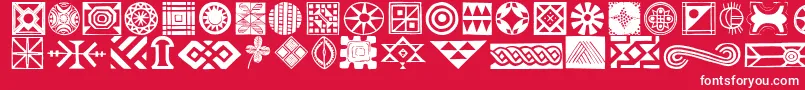 フォントAfricornone – 赤い背景に白い文字