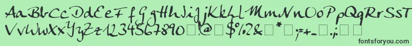 fuente Ankecalligraph – Fuentes Negras Sobre Fondo Verde