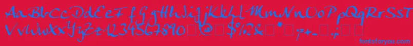 More about Ankecalligraph Font Ankecalligraph Font – Blue Fonts on Red Background