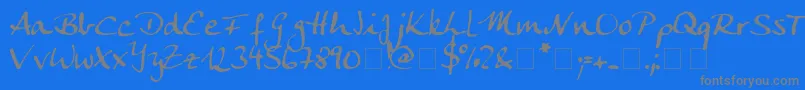 Ankecalligraph Font – Gray Fonts on Blue Background