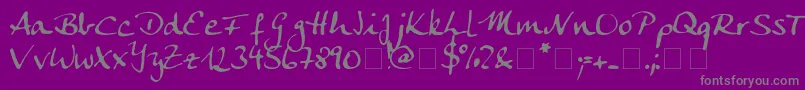 Ankecalligraph Font – Gray Fonts on Purple Background