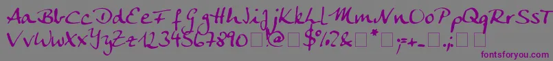 Ankecalligraph Font – Purple Fonts on Gray Background