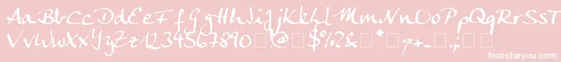 Ankecalligraph-Schriftart – Weiße Schriften auf rosa Hintergrund