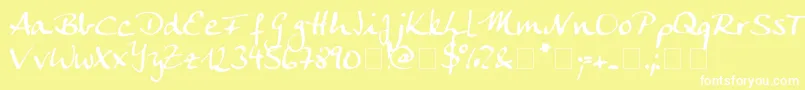 Ankecalligraph Font – White Fonts on Yellow Background