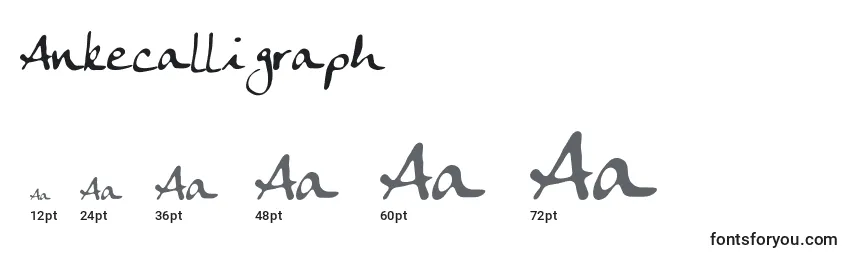 Ankecalligraph Font Sizes