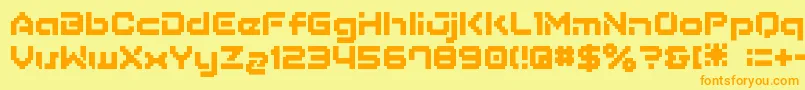 Bmarmy Font – Orange Fonts on Yellow Background