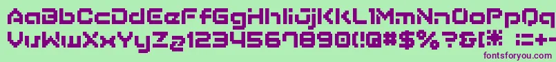 Bmarmy Font – Purple Fonts on Green Background