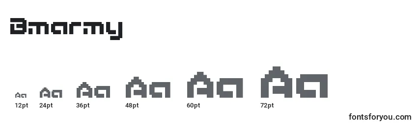 Bmarmy Font Sizes