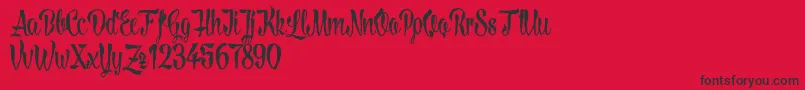 LovelymadnessDemoversion Font – Black Fonts on Red Background