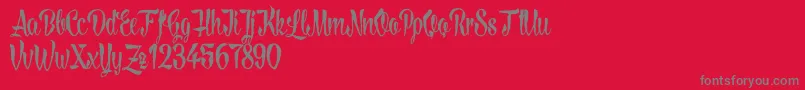 LovelymadnessDemoversion Font – Gray Fonts on Red Background