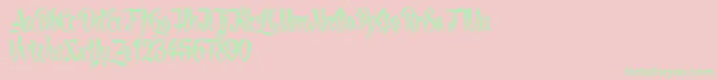 LovelymadnessDemoversion Font – Green Fonts on Pink Background