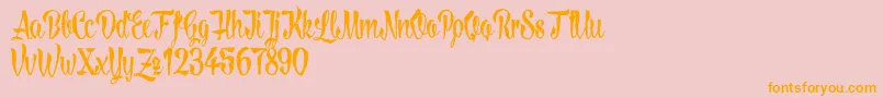 LovelymadnessDemoversion Font – Orange Fonts on Pink Background