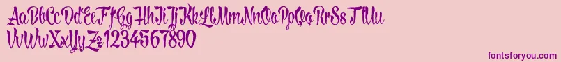 LovelymadnessDemoversion Font – Purple Fonts on Pink Background