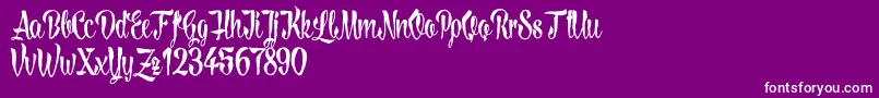 LovelymadnessDemoversion Font – White Fonts on Purple Background