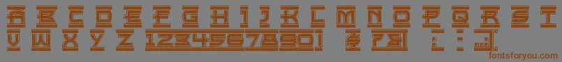 Empirestate Font – Brown Fonts on Gray Background