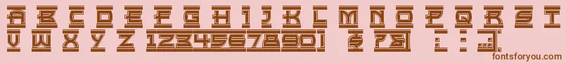 Empirestate Font – Brown Fonts on Pink Background