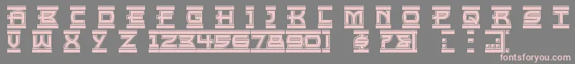 Empirestate Font – Pink Fonts on Gray Background