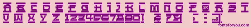 Empirestate-fontti – violetit fontit vaaleanpunaisella taustalla