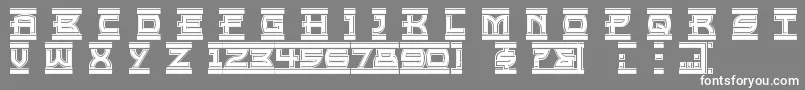 Шрифт Empirestate – белые шрифты на сером фоне