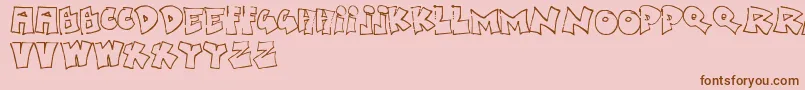 Boredsb Font – Brown Fonts on Pink Background