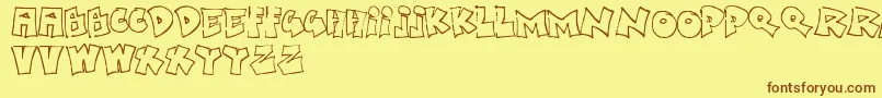Boredsb Font – Brown Fonts on Yellow Background