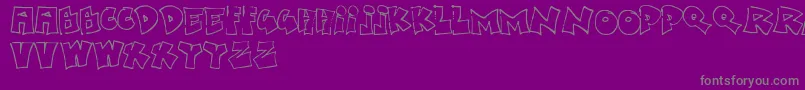 Fonte Boredsb – fontes cinzas em um fundo violeta