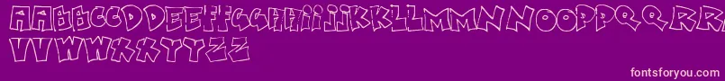 Boredsb Font – Pink Fonts on Purple Background