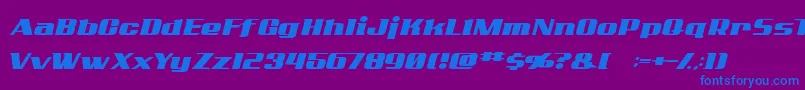 Addcn ffy Font – Blue Fonts on Purple Background