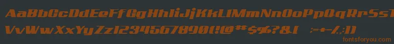 Шрифт Addcn ffy – коричневые шрифты на чёрном фоне