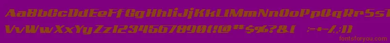 Addcn ffy Font – Brown Fonts on Purple Background