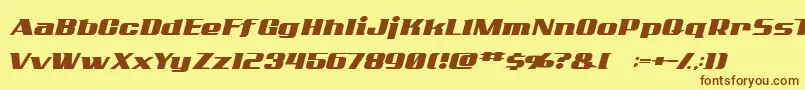 Addcn ffy Font – Brown Fonts on Yellow Background