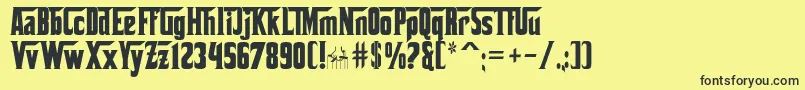 Corleone Font – Black Fonts on Yellow Background