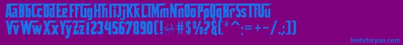 Corleone Font – Blue Fonts on Purple Background