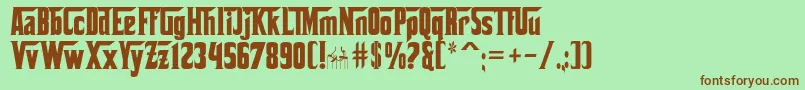 Corleone Font – Brown Fonts on Green Background