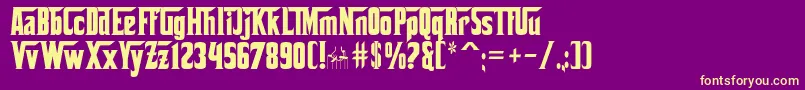 Corleone Font – Yellow Fonts on Purple Background