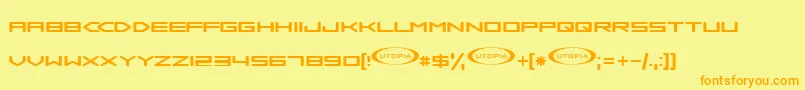 Samba ffy-fontti – oranssit fontit keltaisella taustalla