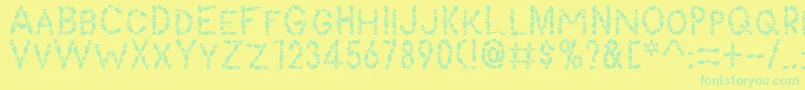 Saiba mais sobre a fonte Easterbunny Fonte Easterbunny – fontes verdes em um fundo amarelo