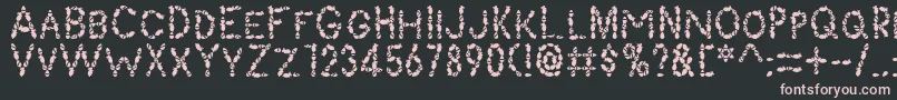 Easterbunny Font – Pink Fonts on Black Background